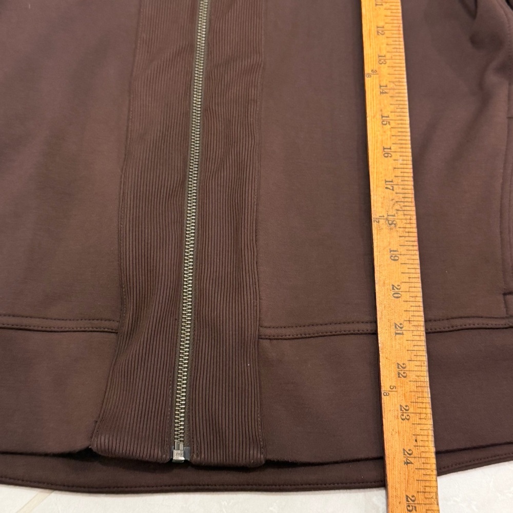 L.L.Bean CloudSoft Full Zip Cozy Sweatshirt Jacket Brown M New Style - Picture 7 of 9